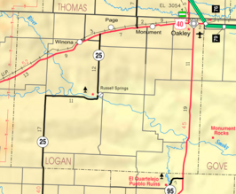 Kaart van Logan County