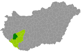 Distretto di Marcali – Mappa