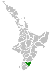 Расположение района Мастертон на Северном острове
