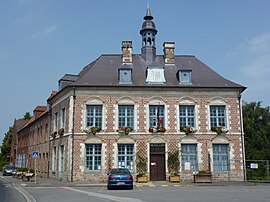 The town hall in Morbecque