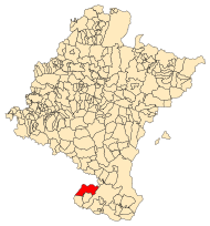 Localização do município de Corella em Navarra