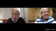 Partha Banerjee interviewing Noam Chomsky on Zoom