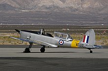 An ex-RAF Chipmunk, operated by the National Test Pilot School as a spin trainer at the Mojave Airport Ntsp-dh1-N735DH-071112-01-16.jpg