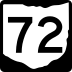 State Route 72 marker