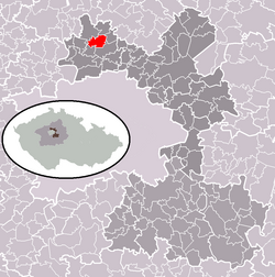 Location in Prague-East District