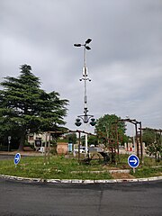 Caméras de vidéo-protection au rond-point des jumelages.