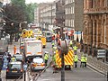 Ambulances at Russell Square, London, after the 2005 bombings