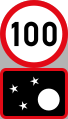 Speed limit of 100 km/h during the night