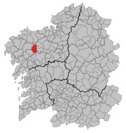 Location of Val do Dubra within Galicia