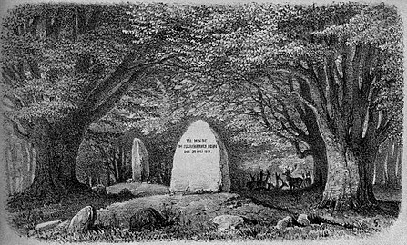 Den Slesvigske Sten 1866. Litografi efter tegning af Ferd. Richardt