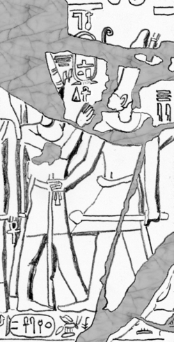 III. Noferhotep (jobbra) a JE 59635 sztélén