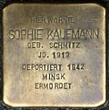 Stolperstein für Sophie Kaufmann (Großer Griechenmarkt 75)