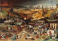 ピーテル・ブリューゲル『死の勝利』（油彩、1562年頃） プラド美術館所蔵[12]