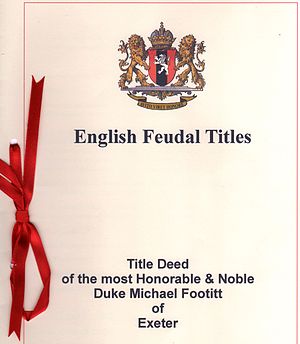 This is the title deeds for the Duke of Exeter.