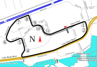 Toronto, Ontario street circuit track map.svg