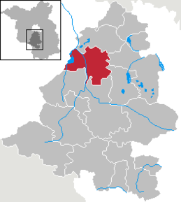 Poziția orașului Trebbin pe harta districtului Teltow-Fläming