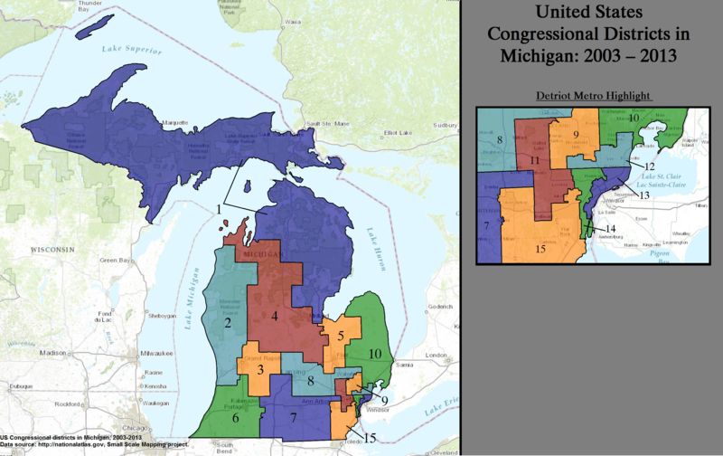 Округа Конгресса США в Мичигане, 2003–2013 гг.