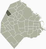 Location of Villa Pueyrredon within Buenos Aires