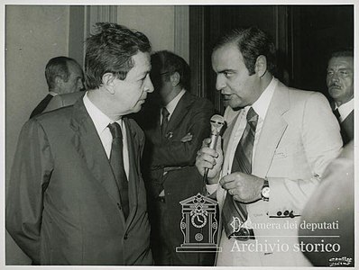 Bruno Vespa e Enrico Berlinguer (9 di trìura 1978)