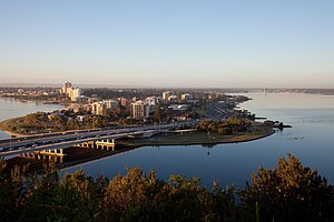 English: View of South Perth from Kings Park