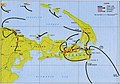 Carte des opérations dans les îles de l'Amirauté, 29 février au 30 mai 1944