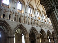 Wells cathedral nave clerestory.JPG