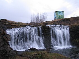 Вид на водопад Аулафосс осенью 2011 года