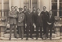 1919年，中國歐洲考察團在巴黎的合影