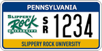 Номерной знак Пенсильвании 2004 года Slippery Rock University.png