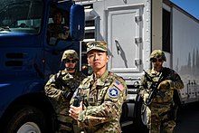 Members of the 4th Space Operations Squadron Mobile Operations Flight conducting armed convoy operations 4th Space Operations Squadron (7141773).jpeg