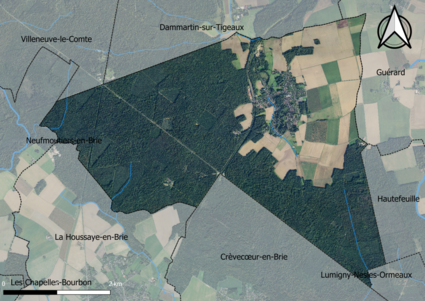 Carte orhophotogrammétrique de la commune.