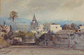 Trilho onde hoje figura a Avenida Arriaga, c. 1849.