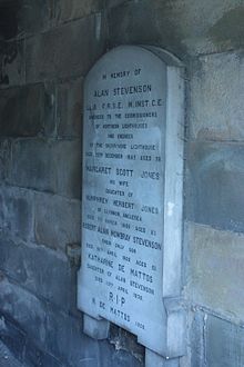 Alan Stevenson's grave, New Calton Cemetery.JPG