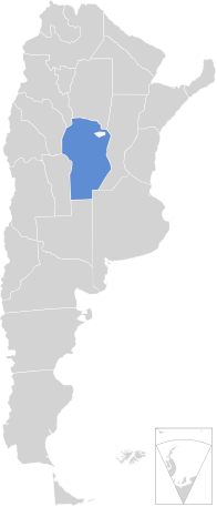 Кордова на карте Аргентины