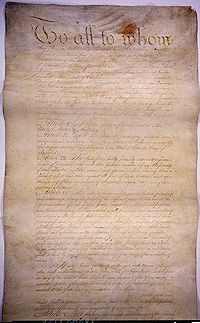 Page I of the Articles of Confederation