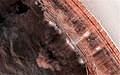 火星雪崩 北极 2011年11月27日。