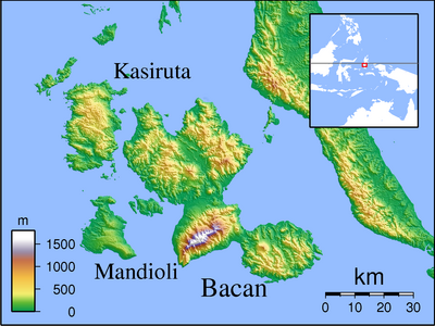 Location map Indonesia Bacan