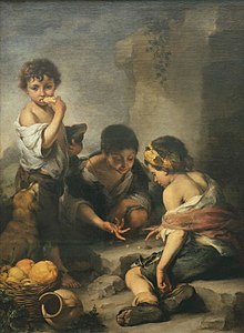 ムリーリョ『サイコロ遊びをする少年たち』(1670-1680年ごろ)