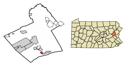 Location of Bowmanstown in Carbon County, Pennsylvania