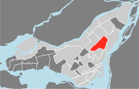 Rosemont–La Petite-Patrie's location in Montreal
