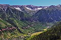 Chicago Peak centered at top of frame with Telluride set below