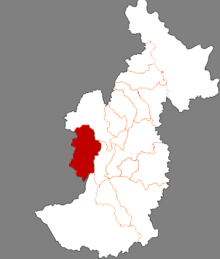 Location of Cuiluan District in Yichun