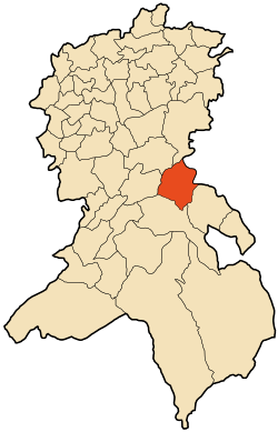 Localização da cidade dentro da província de Sidi Bel Abbès