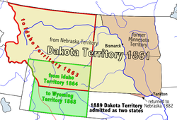 Vị trí của Lãnh thổ Dakota