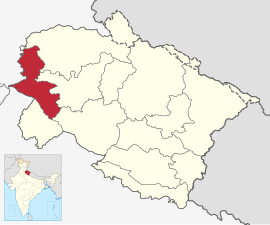 Розташування округу на мапі штату Уттаракханд