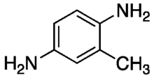 Skeletal structure of 2,4-Diaminotoluene