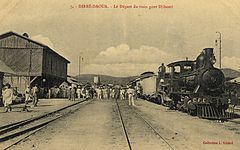 Dire Dawa-Djibouti train leaving, c. 1912