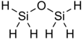 Structural formula of disiloxane with explicit hydrogens