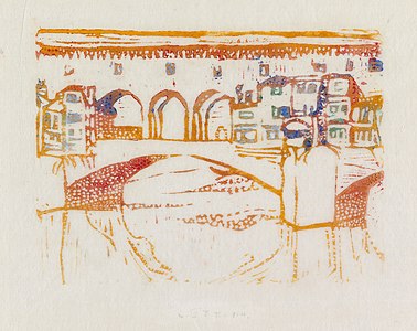 Ponte Vecchio, træsnit 1910-15