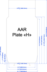 AAR Placa-H calibre de carga][10]​